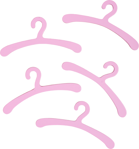 Изображение товара Аксессуар для куклы Leader Toys Набор плечиков для кукольной одежды / 71444 (5шт, розовый)