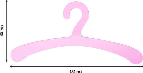 Изображение товара Аксессуар для куклы Leader Toys Набор плечиков для кукольной одежды / 71444 (5шт, розовый)