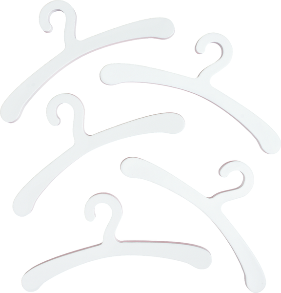 Изображение товара Аксессуар для куклы Leader Toys Набор плечиков для кукольной одежды / 71555 (5шт, белый)