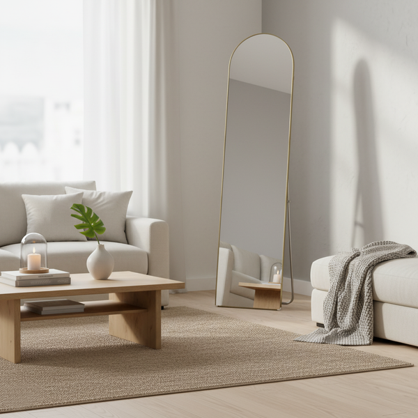 Изображение товара Зеркало Saniteco M-aluminum 160x40 (бежевый)