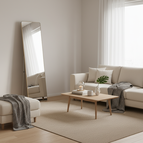 Изображение товара Зеркало Saniteco L-aluminum 160x50 (бежевый)