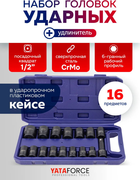 Изображение товара Набор головок слесарных Yataforce YF-4179-5MPB (64 728)