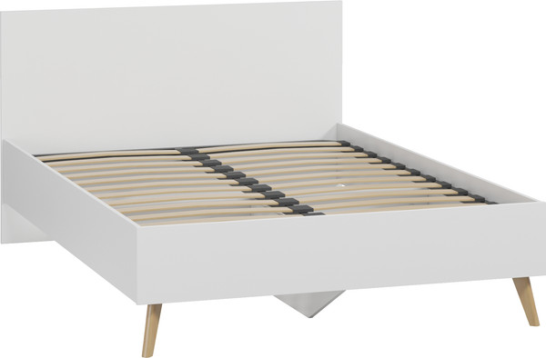 Изображение товара Полуторная кровать ЛофтМебель Олимпик 1400 / VR-00003261 (белый)