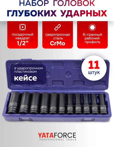 Изображение товара Набор головок слесарных Yataforce YF-4117-5MPB (64 731)