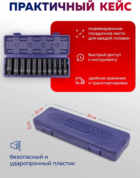 Изображение товара Набор головок слесарных Yataforce YF-4117-5MPB (64 731)