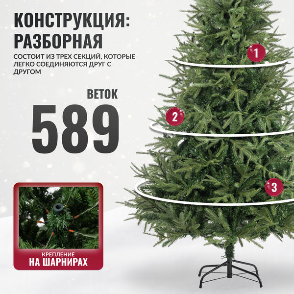 Изображение товара Ель искусственная Winter Fun Drop 180 / 1954