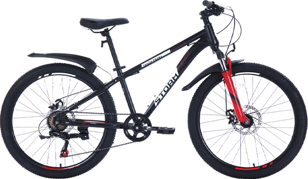 Изображение товара Велосипед Tech Team Storm 24 2024 / NN002551 (черный)