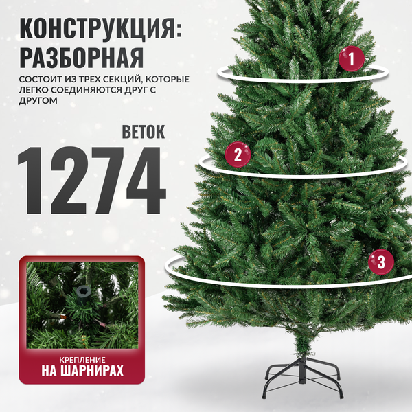 Изображение товара Ель искусственная Winter Fun Drop 180 / 24801