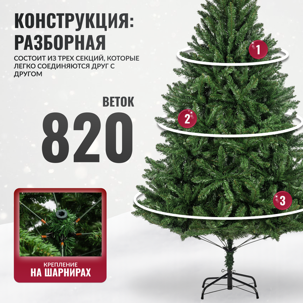 Изображение товара Ель искусственная Winter Fun Drop 180 / 24867-180