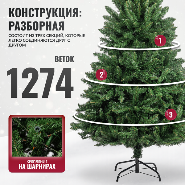 Изображение товара Ель искусственная Winter Fun Light 180 / 24801-180CM LED
