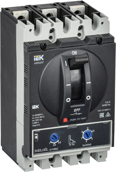 Изображение товара Выключатель автоматический IEK AR-MCCB-3A-035-0080A-ATUC