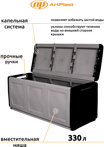 Изображение товара Сундук уличный ArtPlast CB3/N (серый)