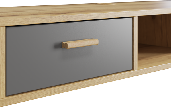 Изображение товара Тумба ЛофтМебель Олимпик ТВ №5 / VR-00003277 (дуб золотистый/графит)