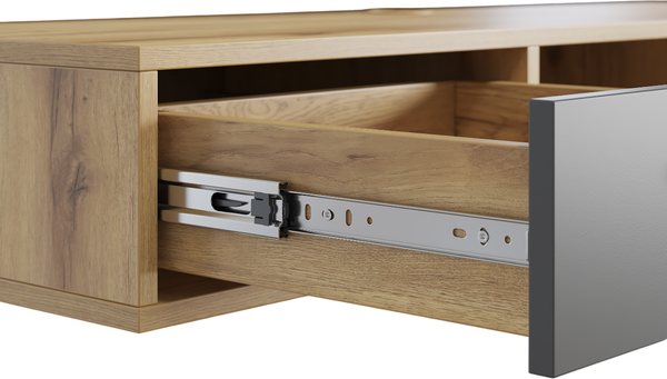 Изображение товара Тумба ЛофтМебель Олимпик ТВ №5 / VR-00003277 (дуб золотистый/графит)