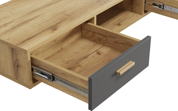 Изображение товара Тумба ЛофтМебель Олимпик ТВ №5 / VR-00003277 (дуб золотистый/графит)