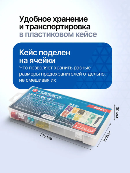 Изображение товара Комплект предохранителей для автомобиля Forsage F-FS-30(83141) (64836)