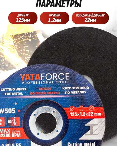 Изображение товара Набор отрезных дисков Yataforce YF-CW505 (64913), (50шт)