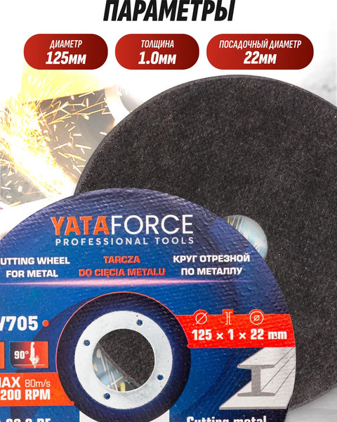 Изображение товара Набор отрезных дисков Yataforce YF-CW705 (64917), (40шт)