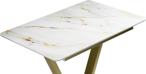 Изображение товара Обеденный стол Woodville Бугун / 500006 (белый/золото)