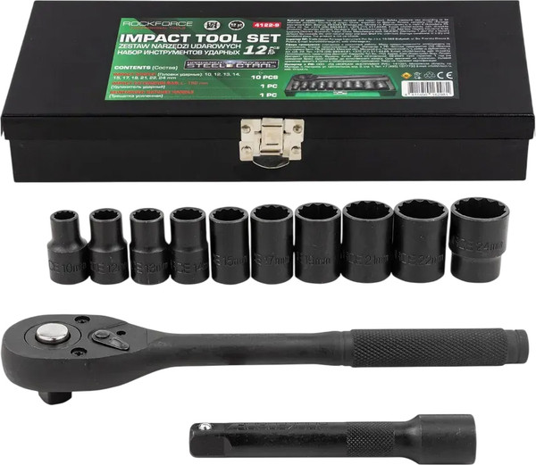 Изображение товара Набор головок слесарных RockForce RF-4122-9 (64 934)