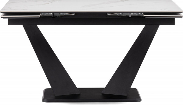 Изображение товара Обеденный стол Woodville Кели 140-200х80х76 / 588010 (белый/черный)