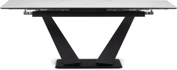 Изображение товара Обеденный стол Woodville Кели 140-200х80х76 / 588010 (белый/черный)