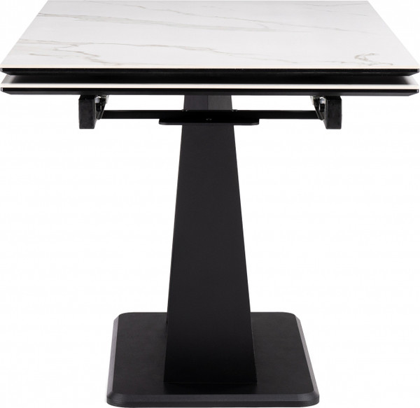 Изображение товара Обеденный стол Woodville Кели 140-200х80х76 / 588010 (белый/черный)