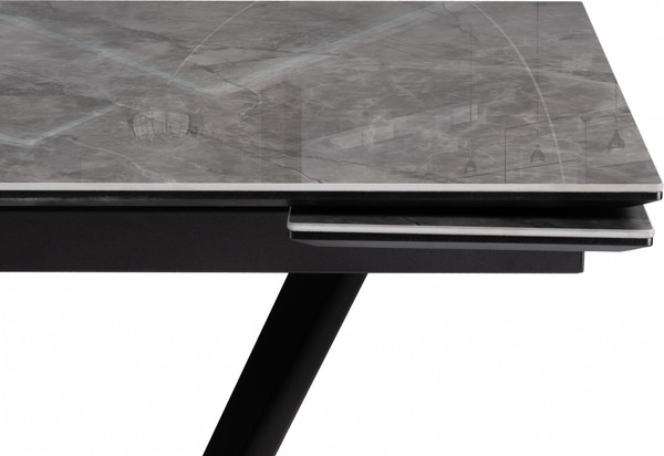 Изображение товара Обеденный стол Woodville Бор 180-240х90х78 / 588043 (baolai/черный)