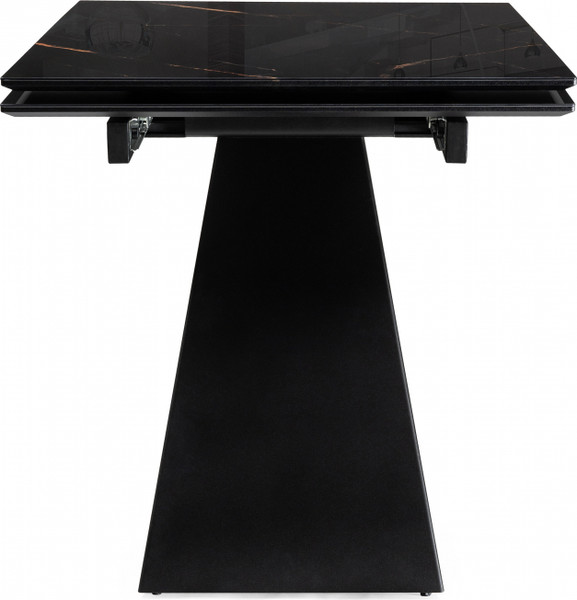 Изображение товара Обеденный стол Woodville Хорсборо 140-200х80х79 / 588007 (обсидиан/черный)