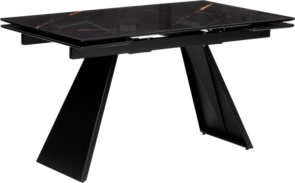 Изображение товара Обеденный стол Woodville Хорсборо 140-200х80х79 / 588007 (обсидиан/черный)