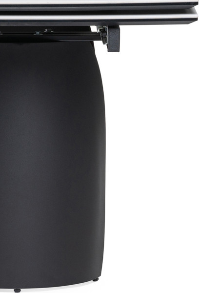 Изображение товара Обеденный стол Woodville Готланд 160-220х90х79 / 553534 (белый мрамор/черный)