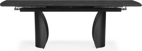 Изображение товара Обеденный стол Woodville Готланд 180-240х90х79 / 553535 (черный мрамор/черный)