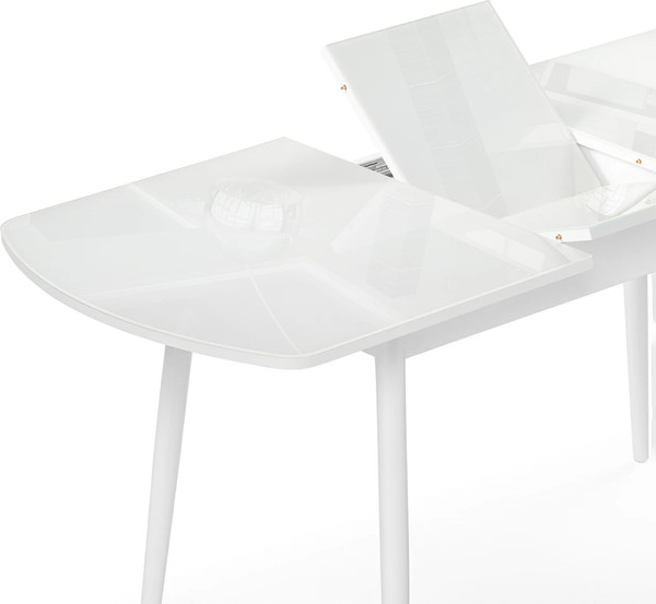 Изображение товара Обеденный стол Woodville Бейкер 120-152х70х75 / 551080 (белый)