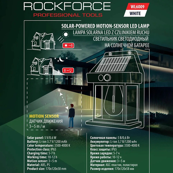 Изображение товара Набор бра уличных RockForce RF-WL6009 (62123), (5шт, белый)