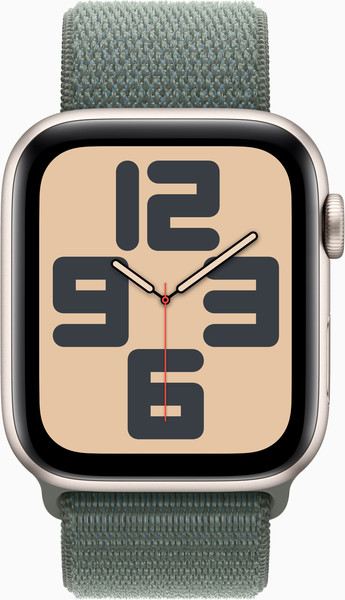 Изображение товара Умные часы Apple Watch SE GPS 44mm / MXEW3 (звездный свет, зеленый плетеный ремешок)