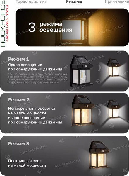 Изображение товара Набор бра уличных RockForce RF-WL6009 (62132), (4шт, черный)