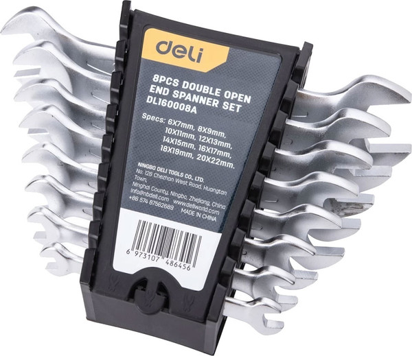 Изображение товара Набор ключей Deli EDL160008A (8шт, серебристый)