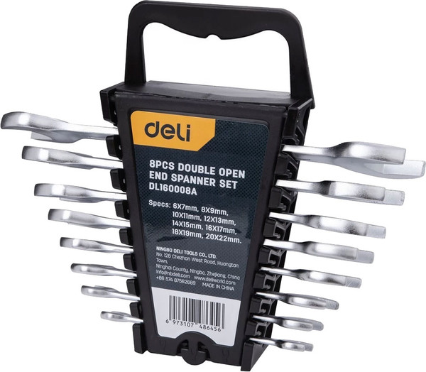 Изображение товара Набор ключей Deli EDL160008A (8шт, серебристый)