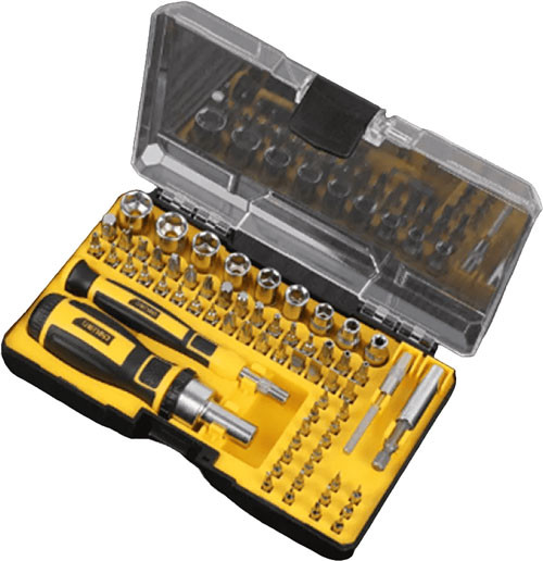 Изображение товара Отвертка Deli EDL3565 (65шт, желтый/черный)