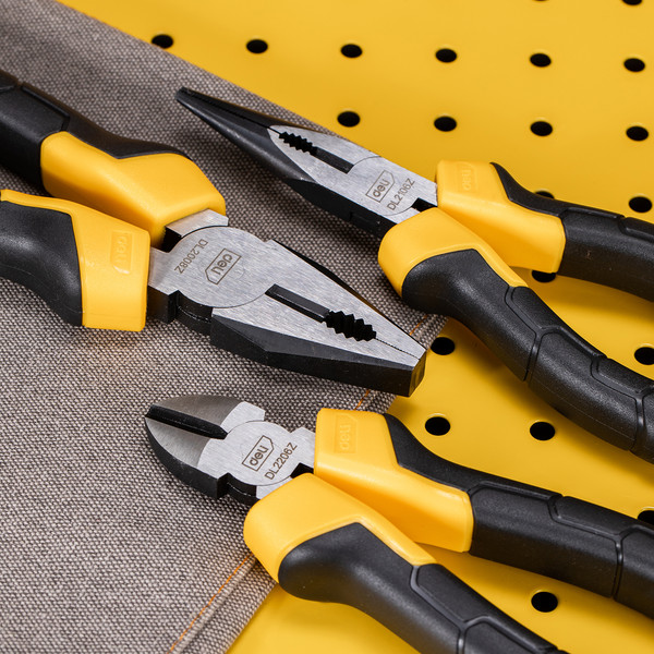 Изображение товара Набор губцевого инструмента Deli YS EDL2008Z-3 (3шт, черный/желтый)