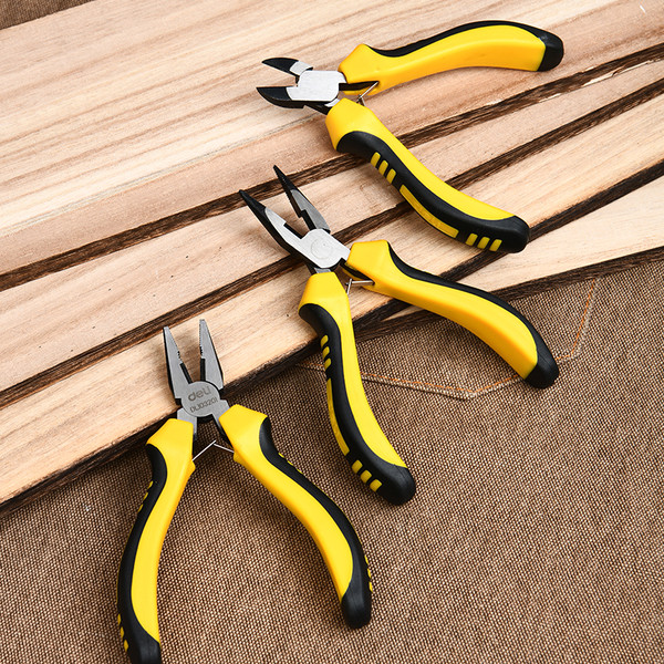 Изображение товара Набор губцевого инструмента Deli YS EDL103201-3 (3шт, желтый/черный)