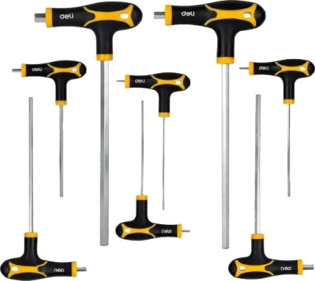 Изображение товара Набор ключей Deli EDL233208 (8шт, желтый/черный)