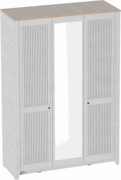 Изображение товара Шкаф Мебельград Валенсия 3 двери (персидский жемчуг/дуб натуральный светлый)