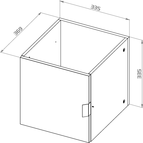 Изображение товара Модуль с дверцей Mio Tesoro Фора с металлической ручкой (белый)
