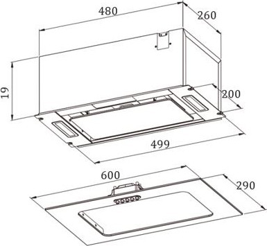 Изображение товара Вытяжка скрытая ZORG Cendy 1060 60 M (черный)
