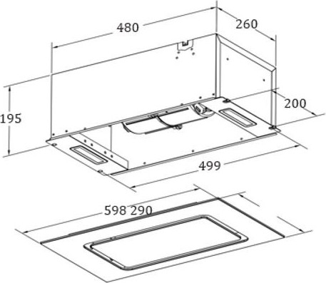 Изображение товара Вытяжка скрытая ZORG Santa 1060 60 S (черный)