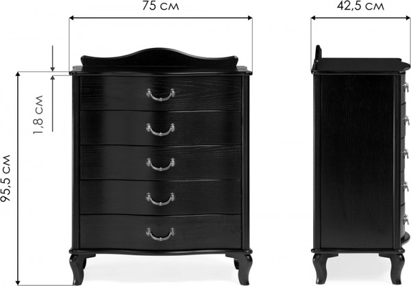 Изображение товара Комод Woodville Джульетта / 427066 (венге)