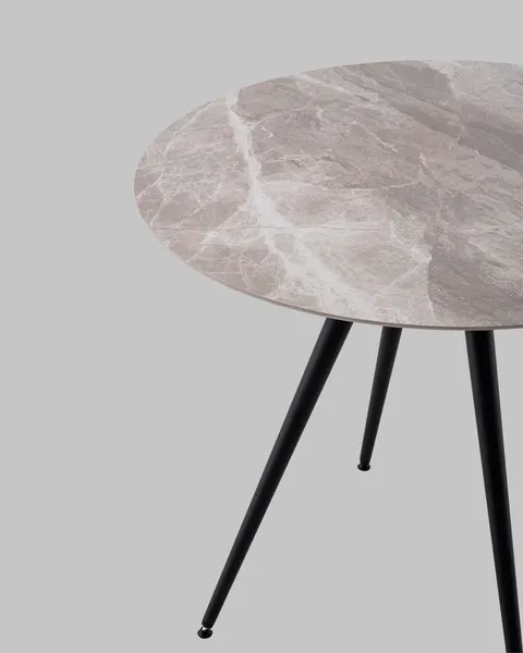 Изображение товара Обеденный стол Stool Group Ники круглый керамика / vd-niki-ilg-900 (Italian light grey 900)