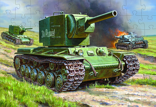 Изображение товара Пазл Звезда Советский тяжелый танк КВ-2 / 55005