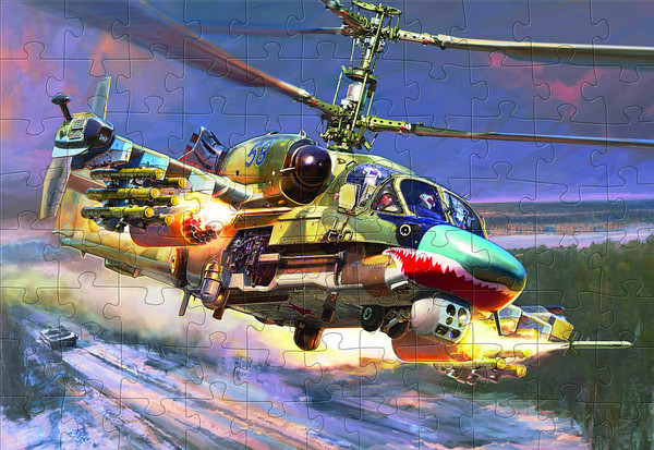 Изображение товара Пазл Звезда Российский вертолет Ка-52 / 55008
